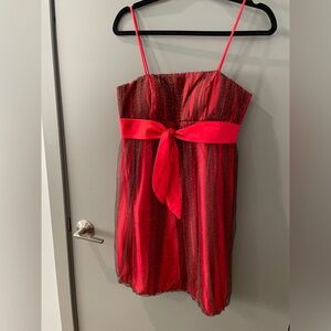 EUC Red and Gold Glitter Bubble Dress